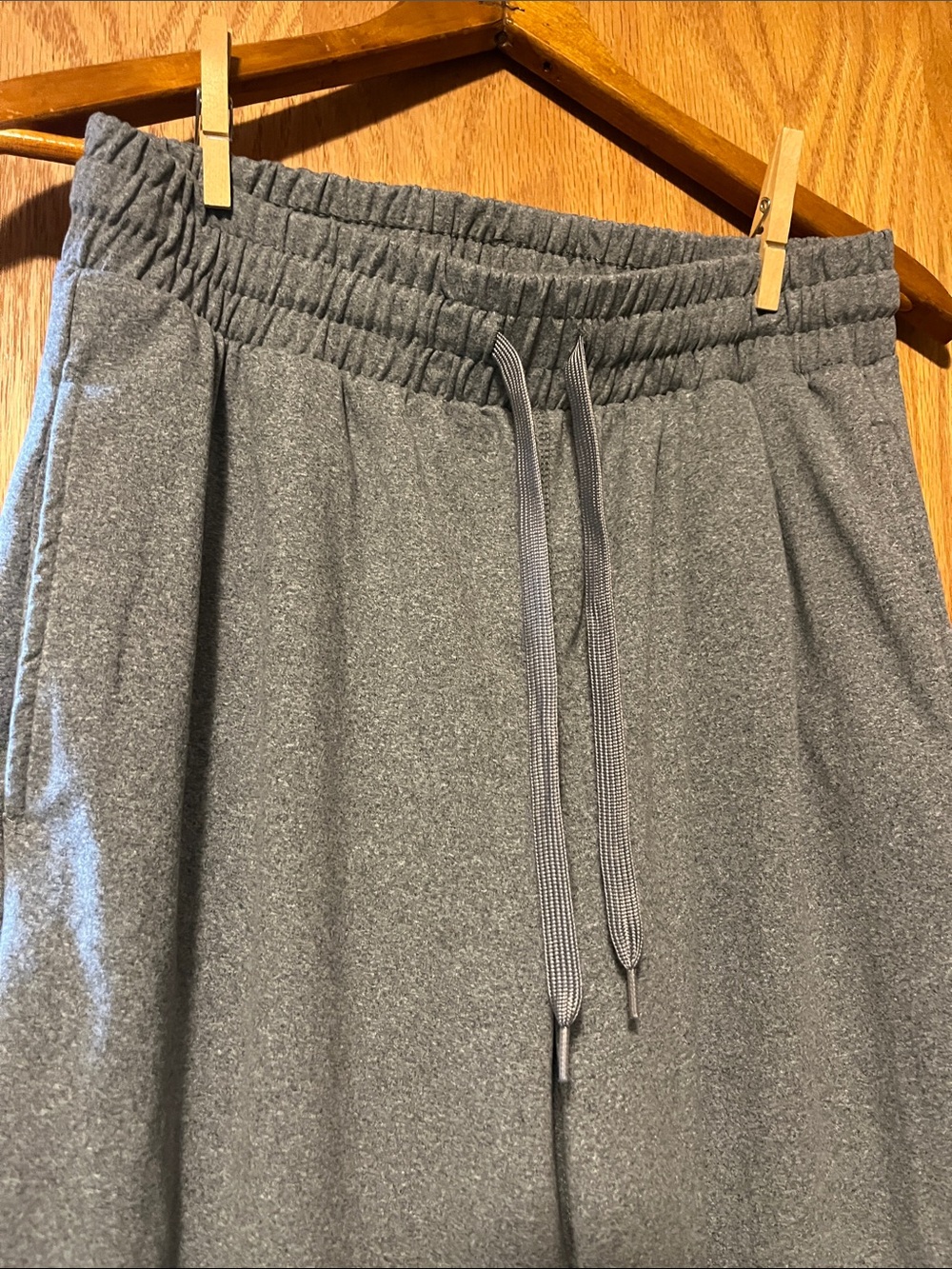 Free People Heather Gray Wide-Leg Knit Pull-On Pants - Picture 6 of 12